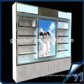 Long strip cosmetic stands display cabinet/cosmetic product display stands
